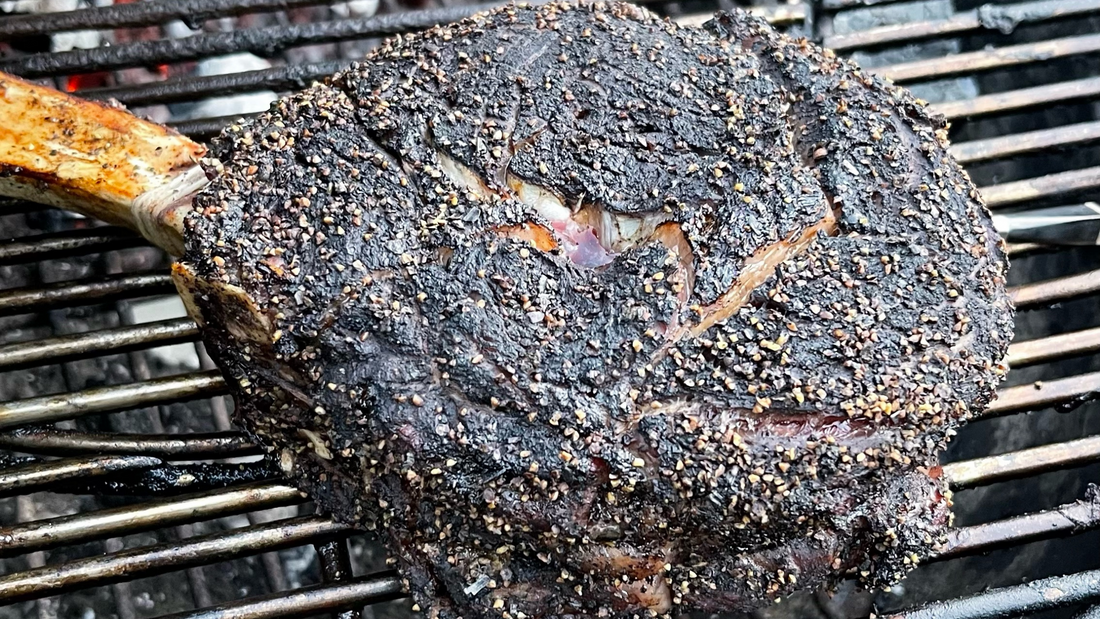 Reverse Seared Rib-Eye Steak with Nero Steak Rub