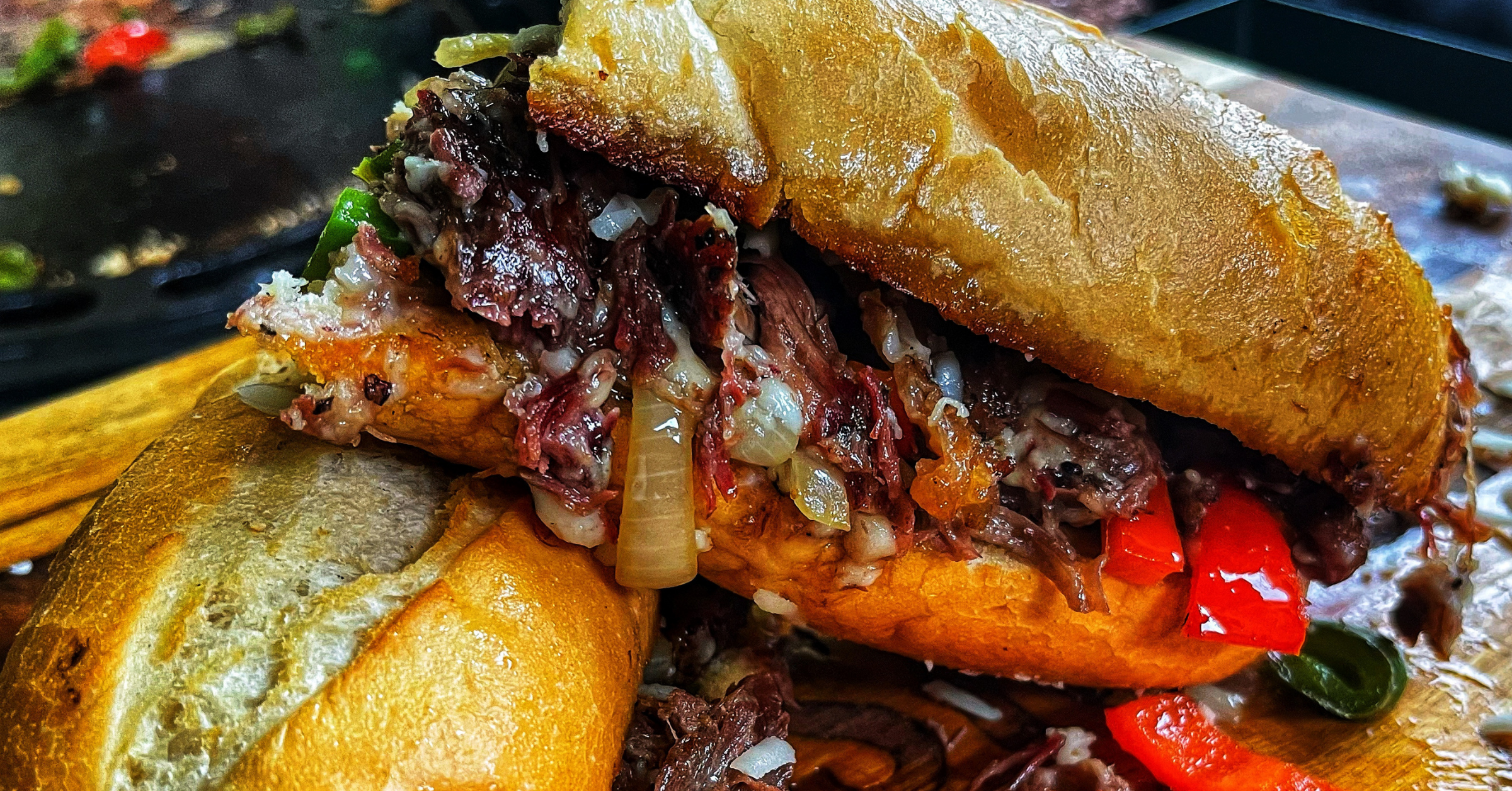 Beef Shin Philly Cheesesteak