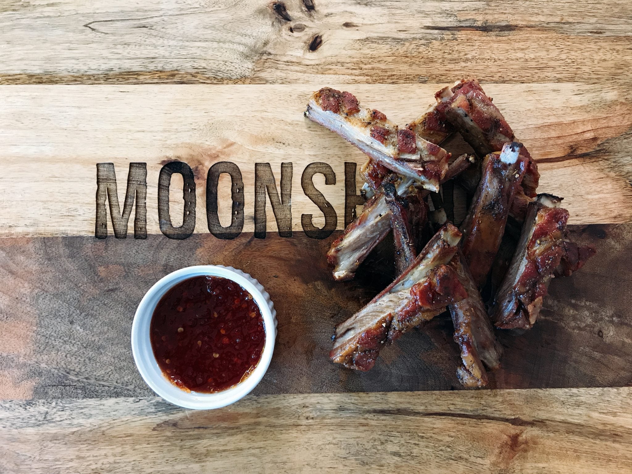 Twice-cooked lamb ribs with homemade chilli jam