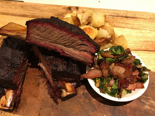 Beef Short Rib with Beef Fat Potatoes and Brussels Sprout Hash