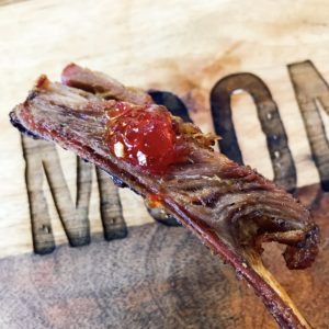 Twice-cooked lamb rib with chilli jam